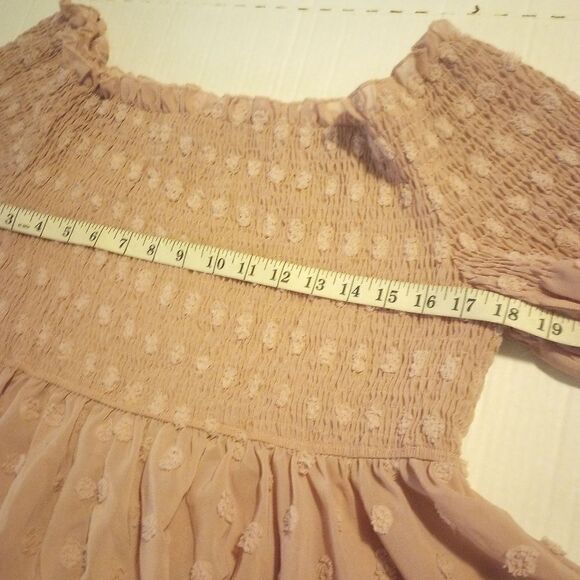 SHEIN blush on/off shoulder baby doll style cropped top - Picture 7 of 9